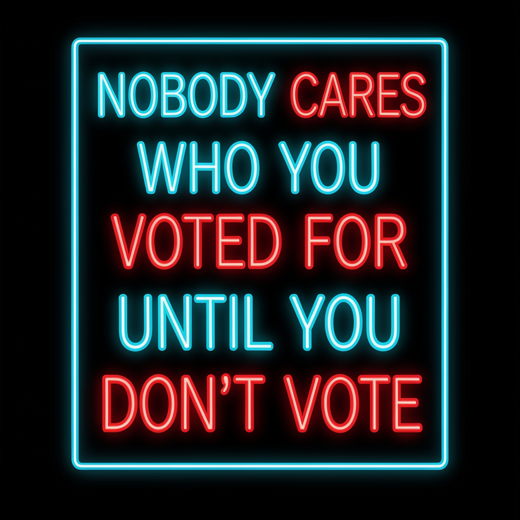 Nobody Cares Who You Voted For Until You Don't Vote Tee