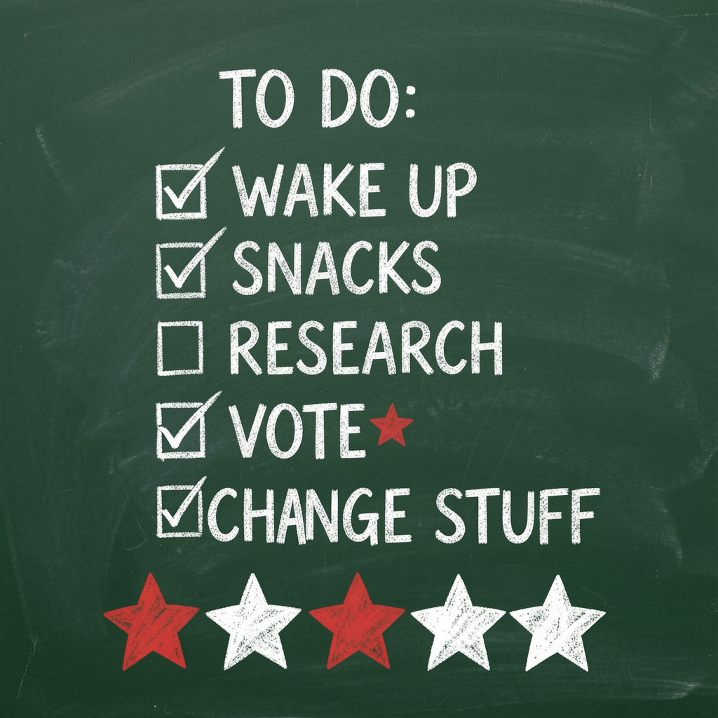 To Do Vote Chalkboard Checklist Tee