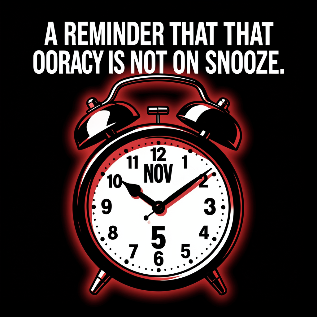 Democracy Is Not On Snooze Alarm Clock Tee