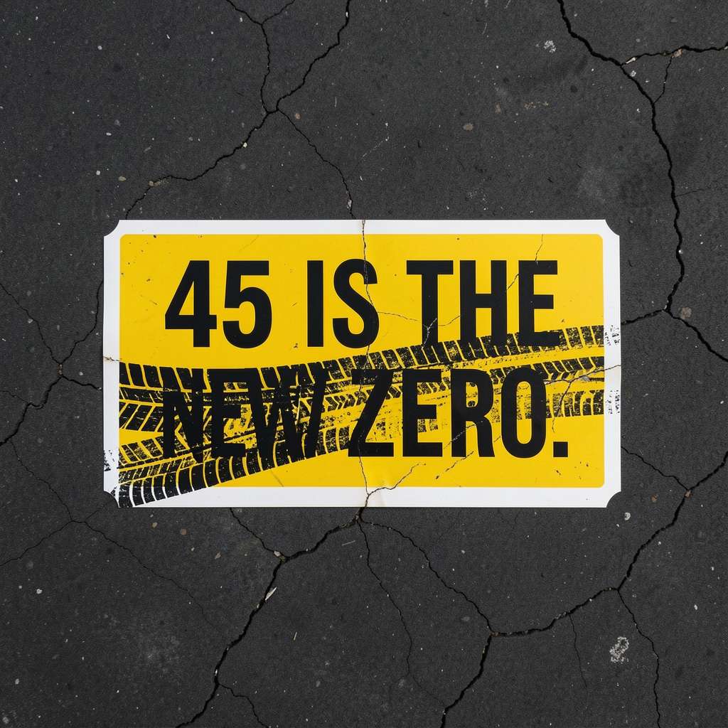 45 Is The New Zero Sticker