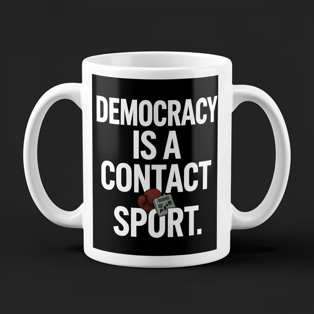 Democracy Is A Contact Sport Mug