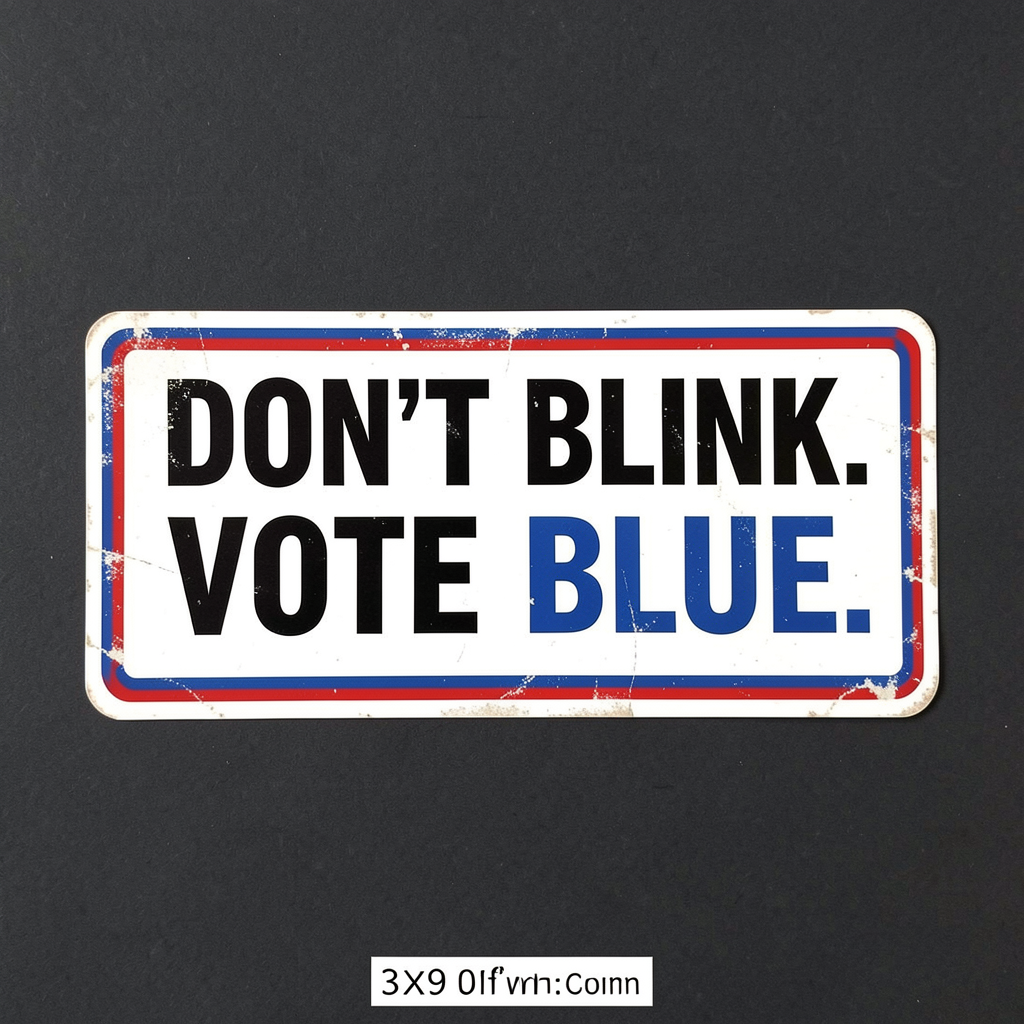 Dont Blink Vote Blue Sticker