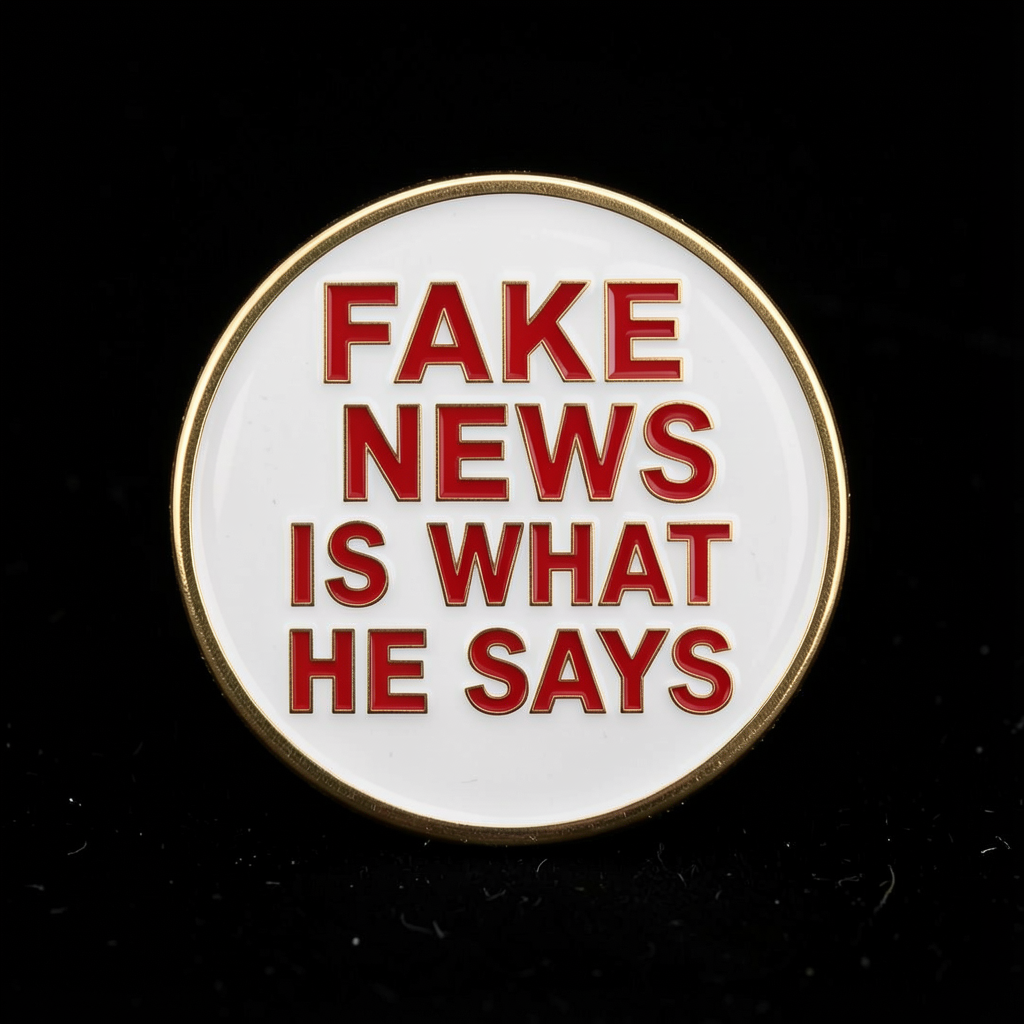 Fake News Is What He Says Pin
