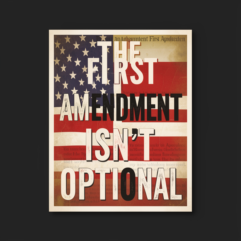 First Amendment Isnt Optional Poster