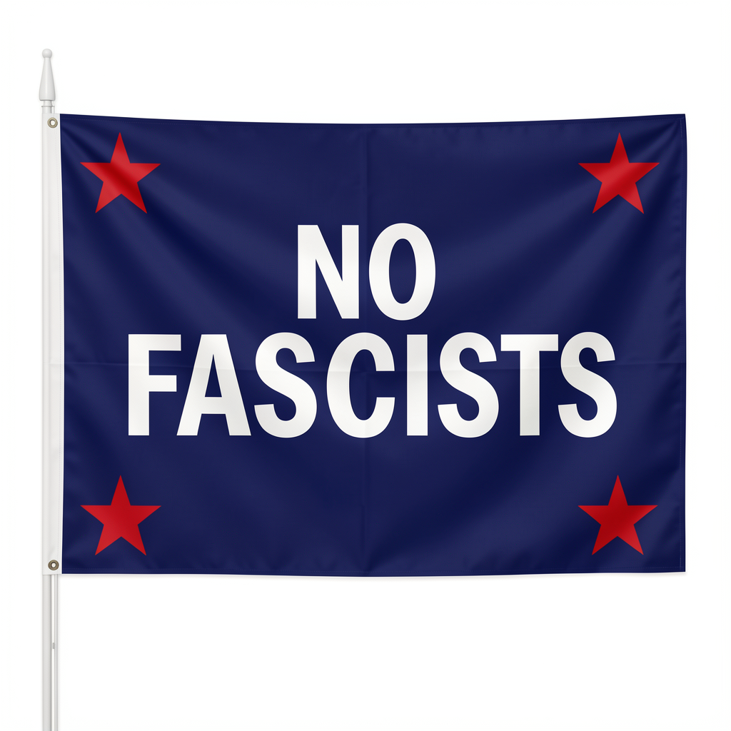 No Fascists Allowed Flag