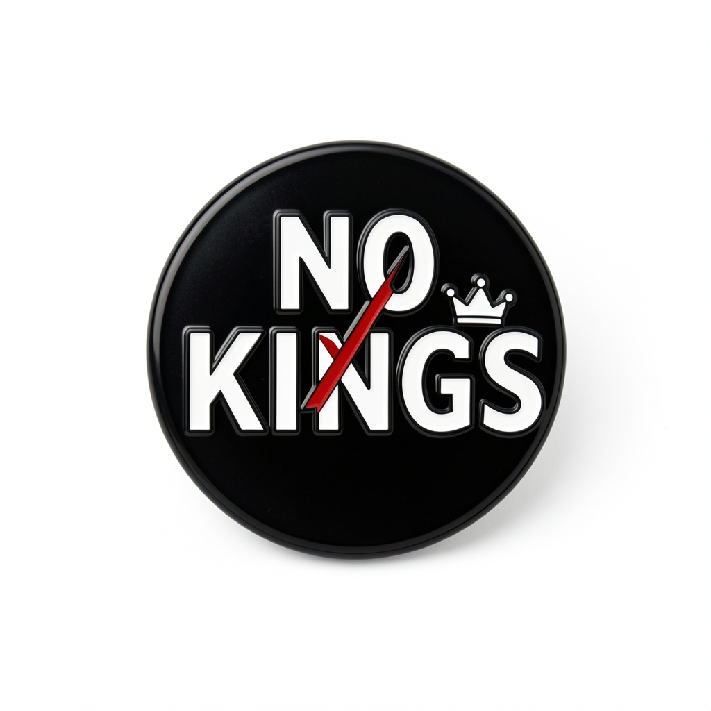 No Kings Enamel Pin