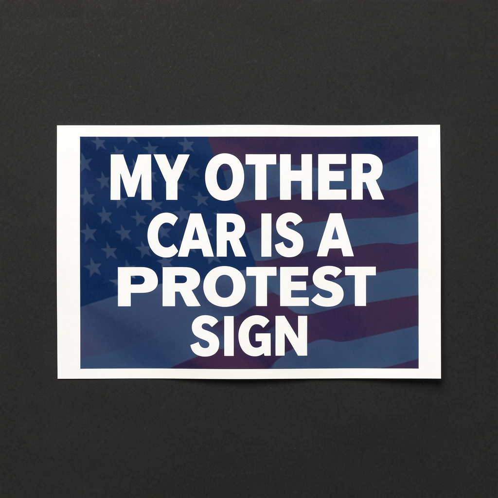 My Other Car Is A Protest Sign