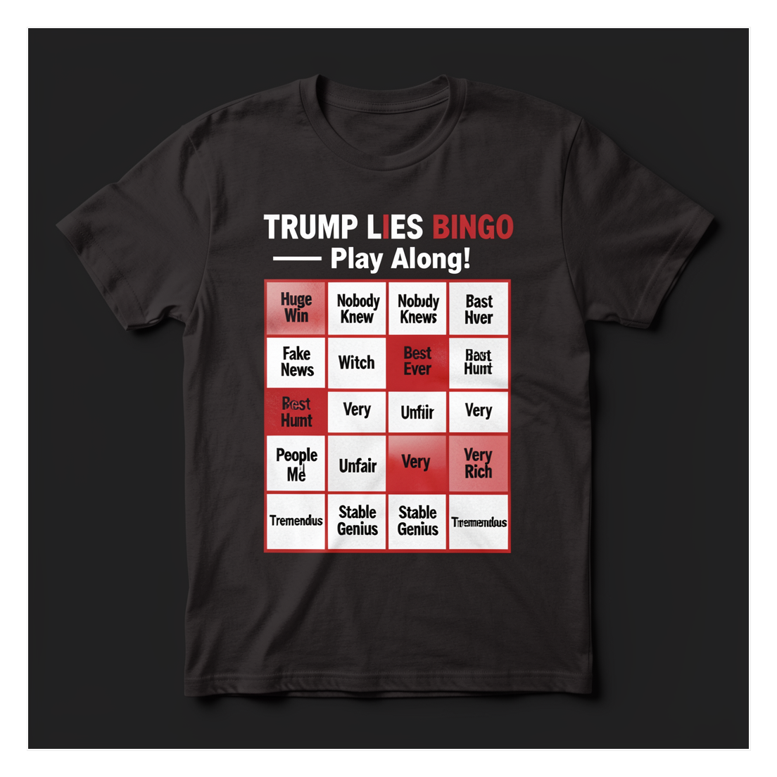 Trump Lies Bingo Card